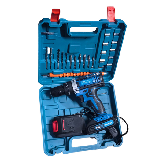 Makita 36V Cordless Drill – Dual Battery | High Power + Accessories Kit