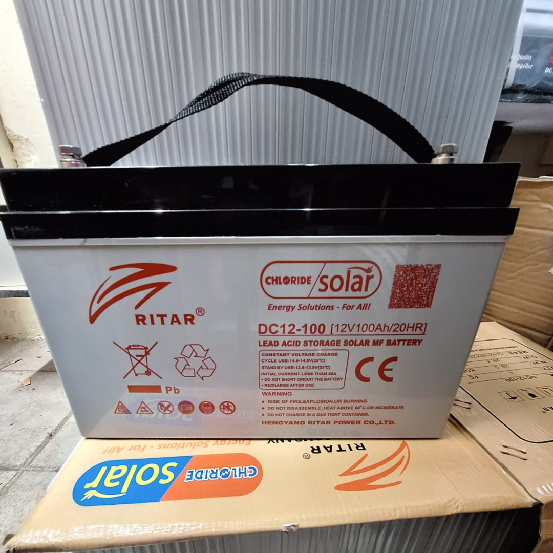 Ritar DC12-100 Lead Acid Solar Battery – 12V 100Ah