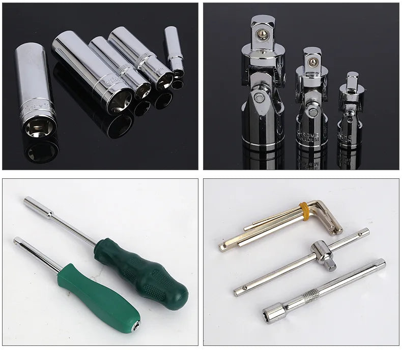 216Pcs Full Set Socket Wrench & Maintenance Toolbox