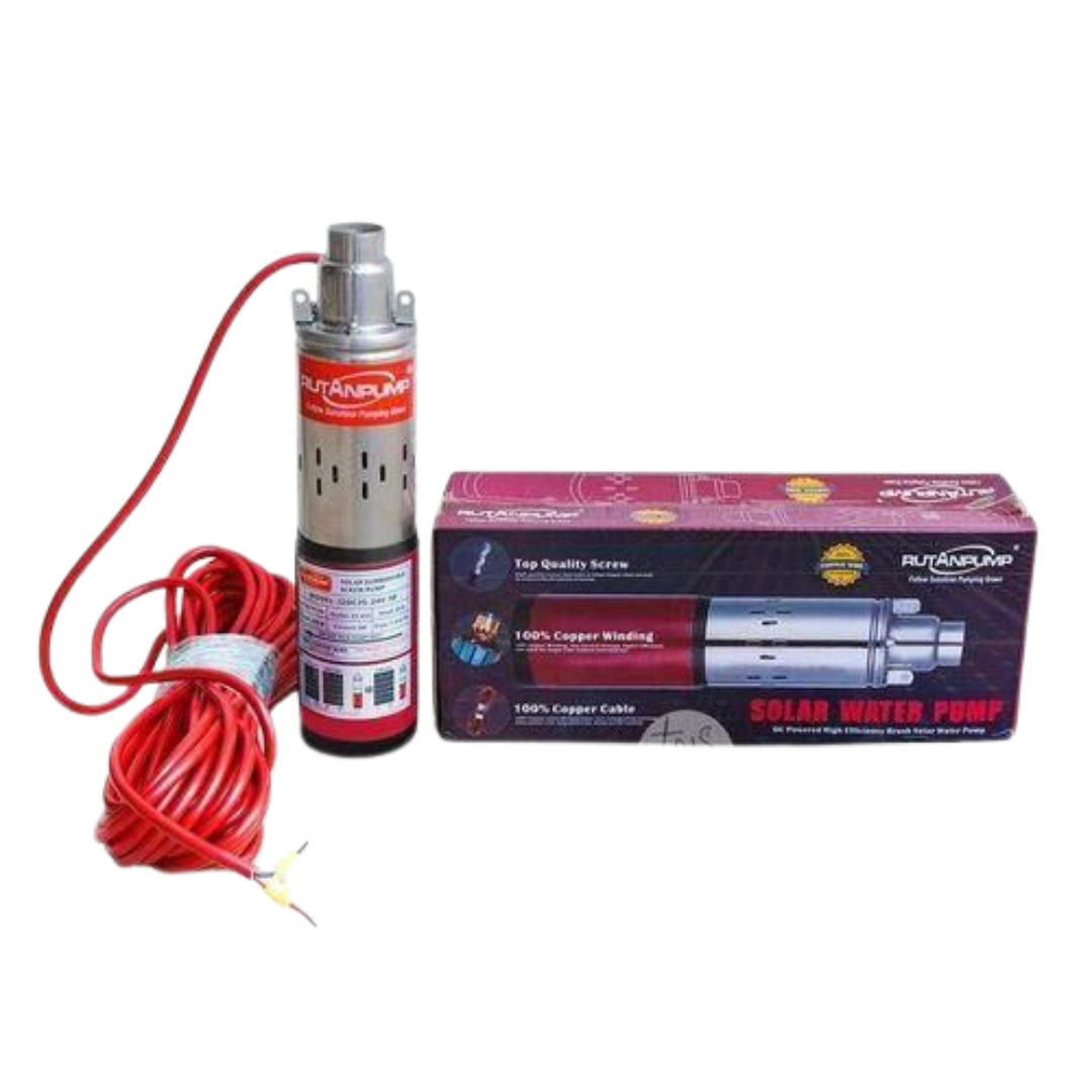 RUTANPUMP Solar Submersible Water Pump – 24V, 250W | 50m Lift | 1500 L/h Flow Rate