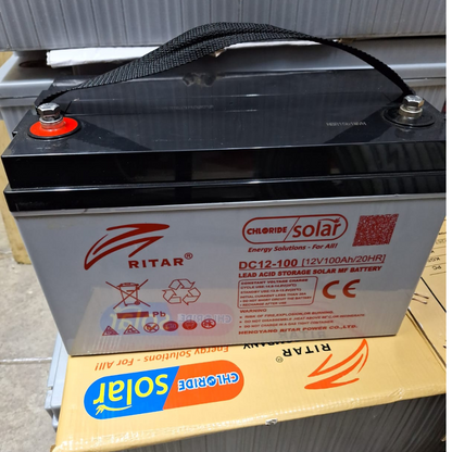 Ritar DC12-100 Lead Acid Solar Battery – 12V 100Ah