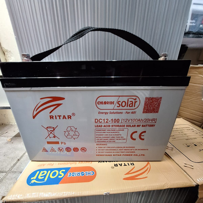 Ritar DC12-100 Lead Acid Solar Battery – 12V 100Ah