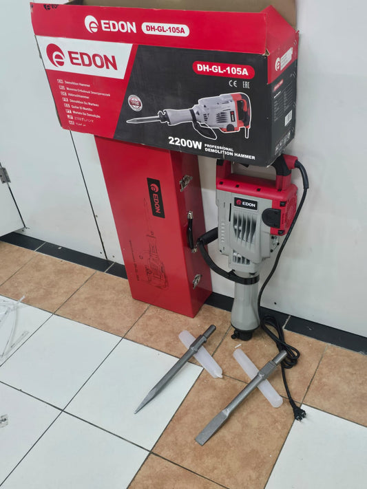 Edon DH-GL-105A – 2200W Heavy-Duty Demolition Hammer (19kg Commercial Grade)