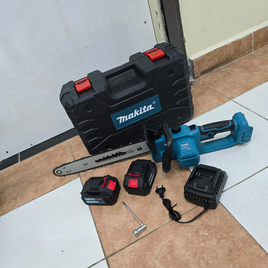 Makita 16-Inch Cordless Chainsaw – High-Power Brushless Motor (2 Batteries + Charger + Carry Case)