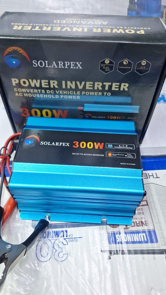 SOLARPEX 300W Power Inverter – DC 12V to AC 230V