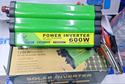 600W Power Inverter – DC 12V to AC 230V (Peak 1200W)
