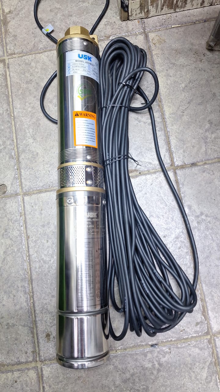 USK 4SDM307 Submersible Borehole Pump – 0.5HP (0.37kW)