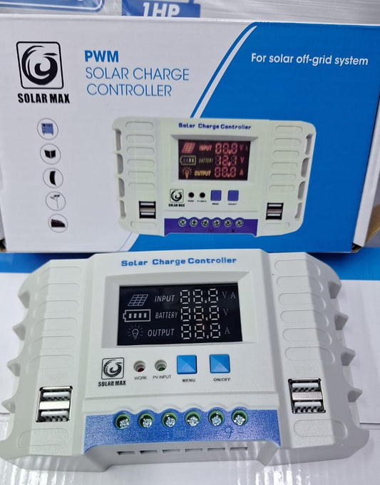 PWM Solar Charge Controller 20A – 12V / 24V Auto