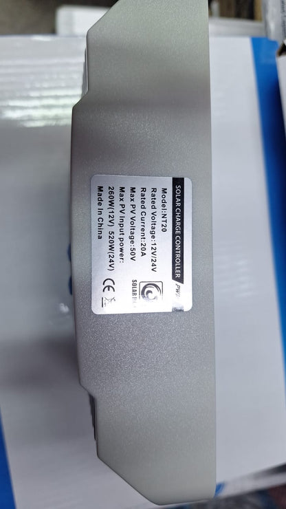 PWM Solar Charge Controller 20A – 12V / 24V Auto