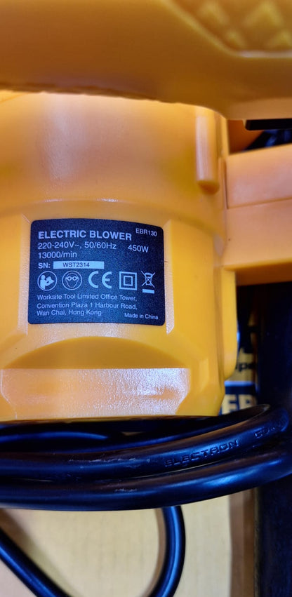 Worksite 450W Electric Blower – Powerful Dust & Debris Cleaner (EBR130)
