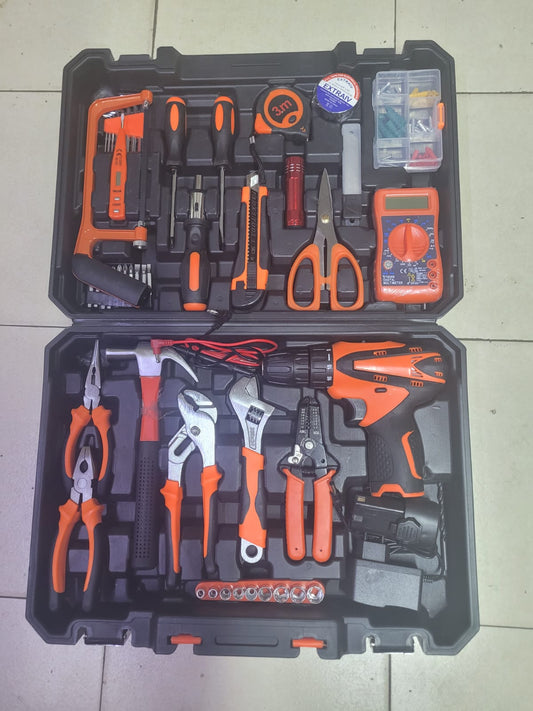12V Cordless Drill & Tool Kit – Complete Home & Repair Set
