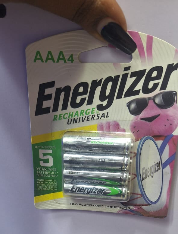 Energizer AAA Rechargeable Batteries (4 Pack) – Long Lasting & Eco-Friendly Power