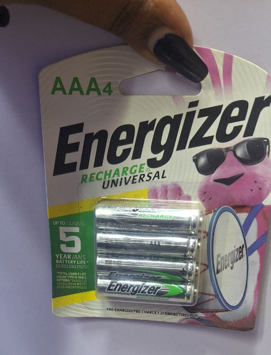 Energizer AAA Rechargeable Batteries (4 Pack) – Long Lasting & Eco-Friendly Power