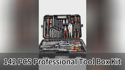 Combination 142-Piece Steam Turbine Repair Set – Wrench & Pliers Tool Kit