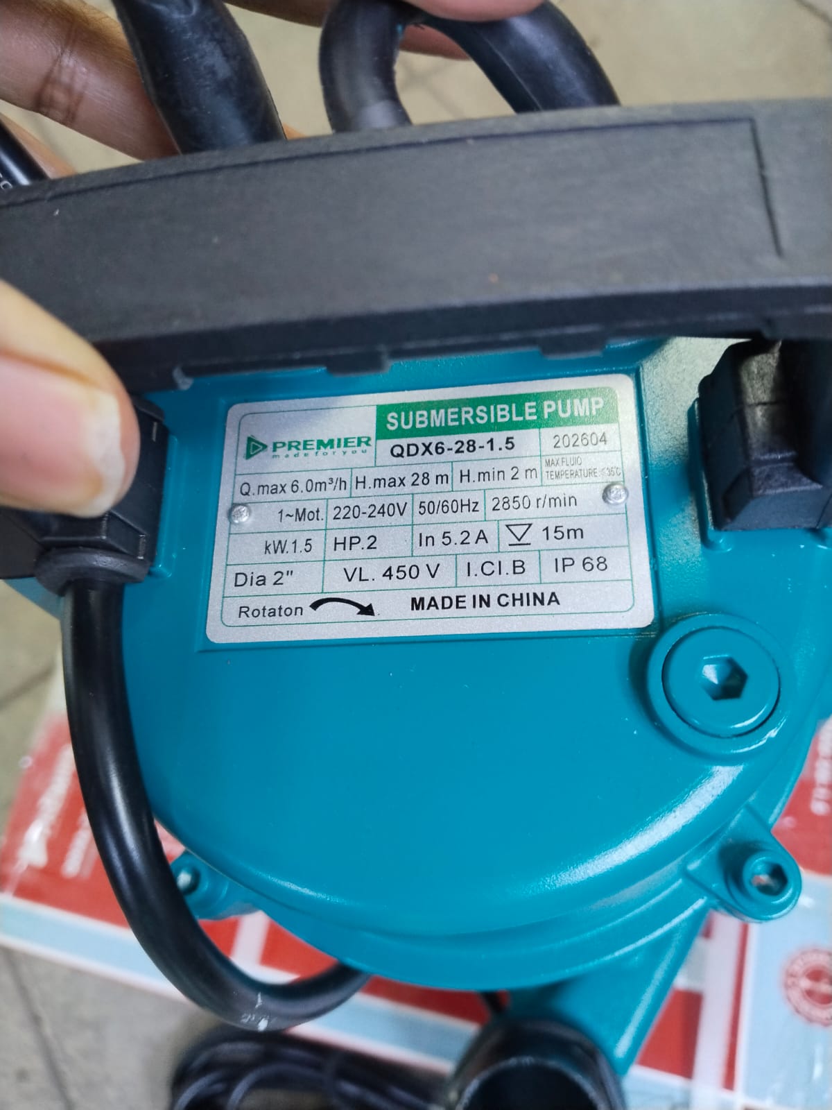 2HP sewage pump